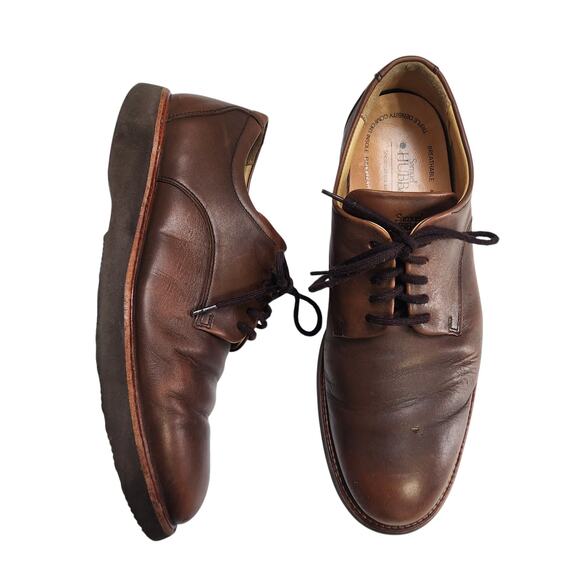 Samuel Hubbard Mens Founder Oxford Size 9.5 W Cognac Leather Vibram Comfort Lace - Picture 2 of 13